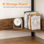 Bureau de coiffeuse d'angle moderne avec grand tiroir, brun rustique Modern