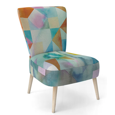 Upholstered Floral Side Chair - Modern floral Accent Chair
