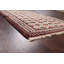 Tapis ivoire / rouge foncé en laine noué à la main de conception unique 2 pi 8 po x 3 pi 8 po Bex