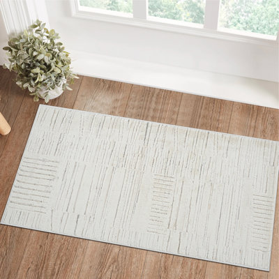Tapis intérieur moderne, beige crème.