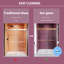 Porte de douche coulissante double sans cadre 68 "- 72" x H 76 "avec verre transparent de 3/8 pouce en chrome-114016024