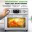 Four électrique à friteuse 26L - Rôtissoire de comptoir de 1700 watts avec 10 réglages rapides de menu numérique (acier inoxydable)