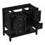 Meuble-lavabo 36 po sans lavabo, base d'armoire seulement, une armoire et trois tiroirs, noir