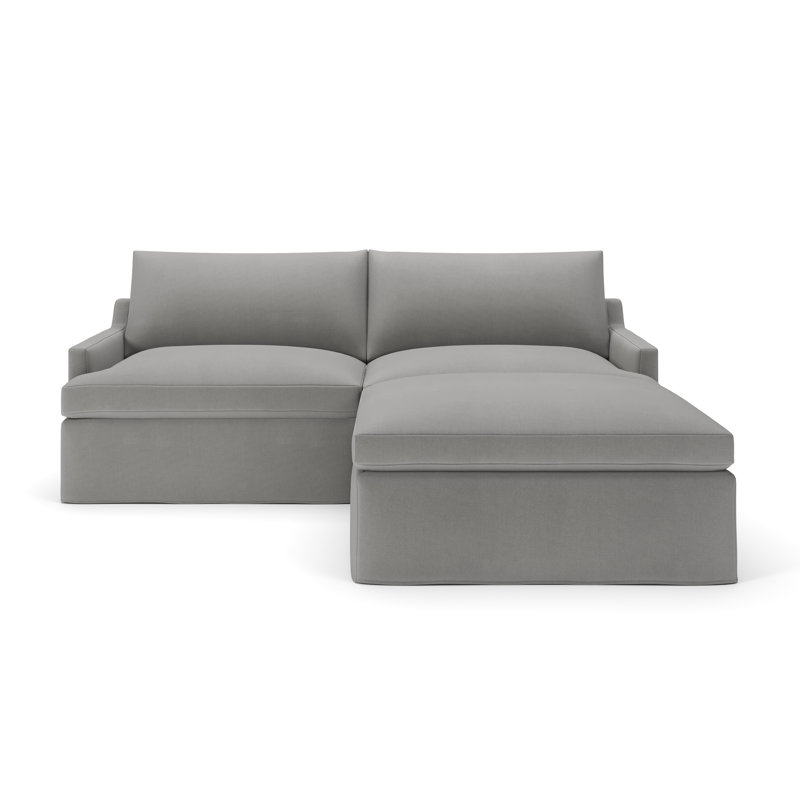 Wrenley 3-Piece Sectional, Bayou Light Gray Canvas
