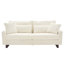 Canapé moderne avec causeuse 80,3 po et quatre coussins pour le salon, beige-1388235814