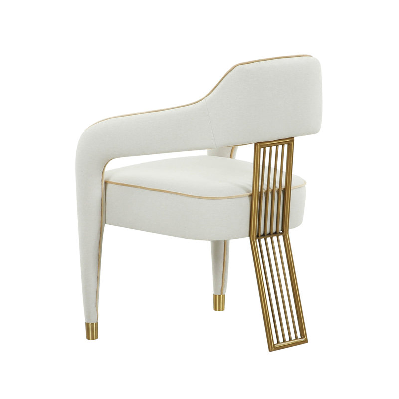 Chaise de salle à manger Bobby, Lin blanc
