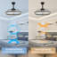 Jucel 24" Modern Smart Reversible Ceiling Fan with Light and APP Control, 6-Speed Dimmable LED Fan Lights-1170590176