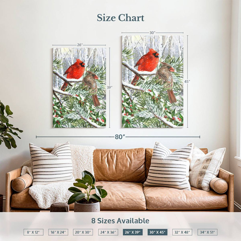 Brampt Holiday Cardinals, 39" H x 26" W