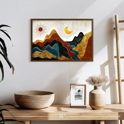 Textured Mountain Landscape Abstract