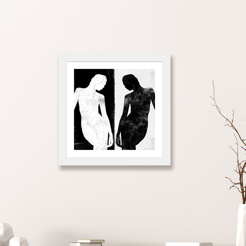 «Contraste Silhouette» par 5by5collective - reproduction d'art, H 16 po x l 16 po x p 1 po, Papier encadré blanc