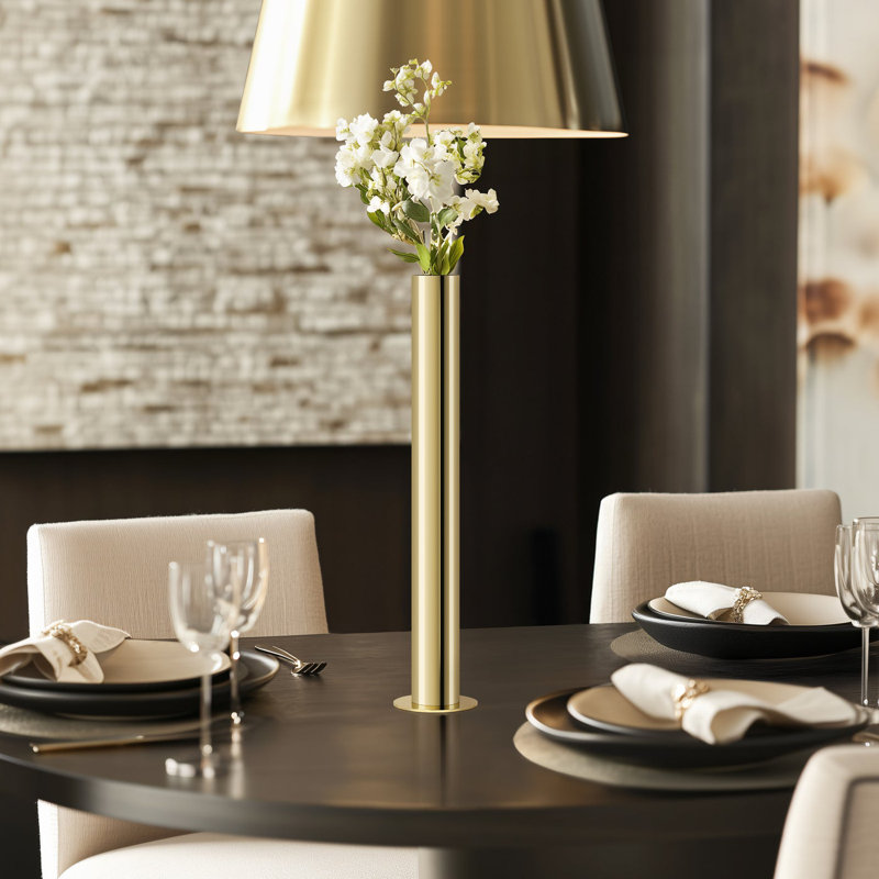 Vase en acier inoxydable 18 ", Doré, 18 inch