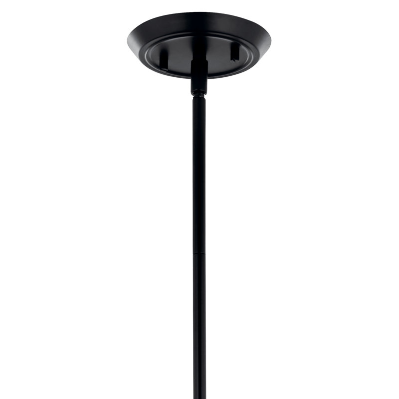 Lustre en acier à 5 lumières Kichler Alvaro, Noir satiné, H 19,25 po x l 30,25 po x P 30,25 po, 5