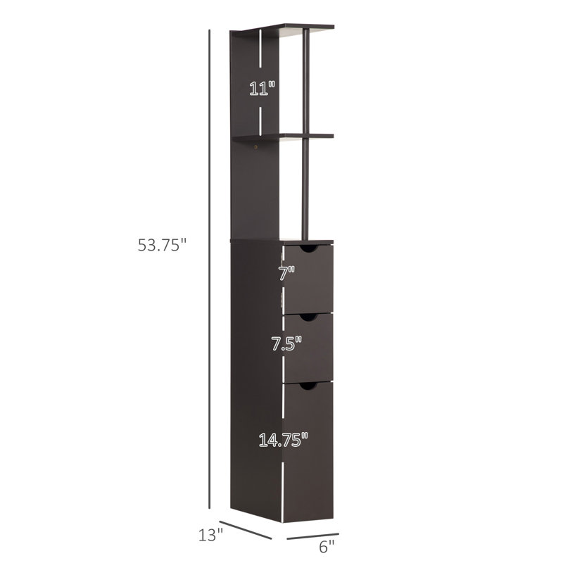 Versatile Freestanding Bathroom Storage Cabinet With Multiple Compartments For Organizing Essentials, Brown