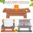 Shower Bench Seat HIPS Shower Stool w/Handle Shower Head & Soap Holder-942981407