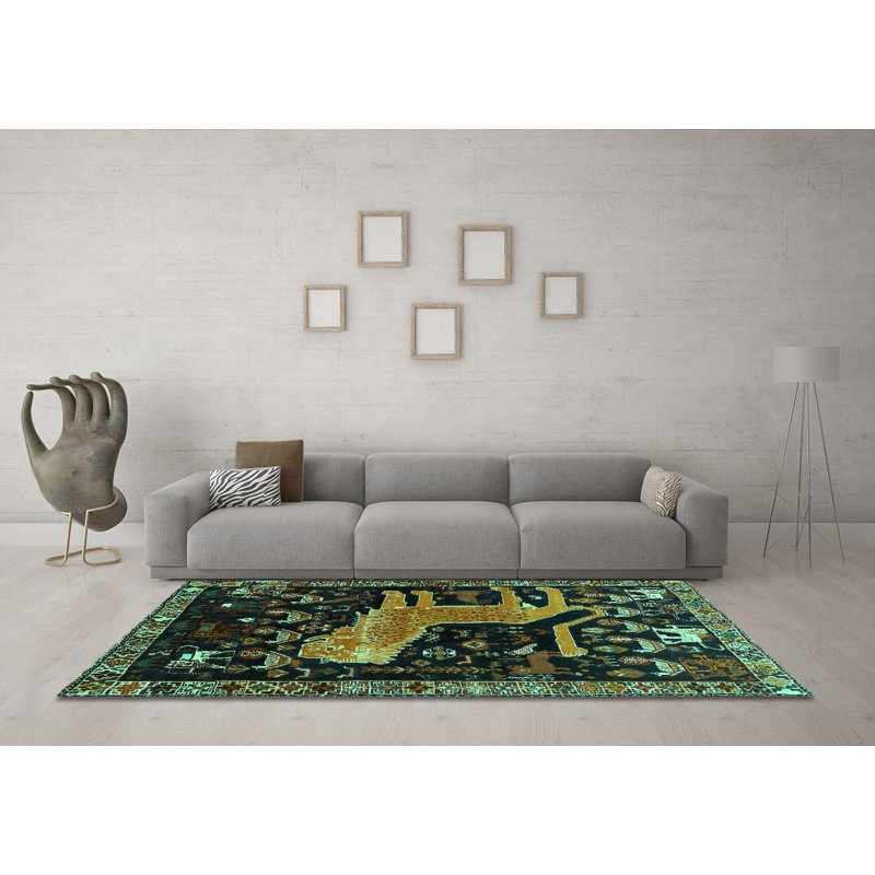 Mucciolo Performance Animal Print Indoor Rug, Round 5'