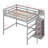 Loft Bed With Built-In Storage Wardrobe And Staircase-3713594