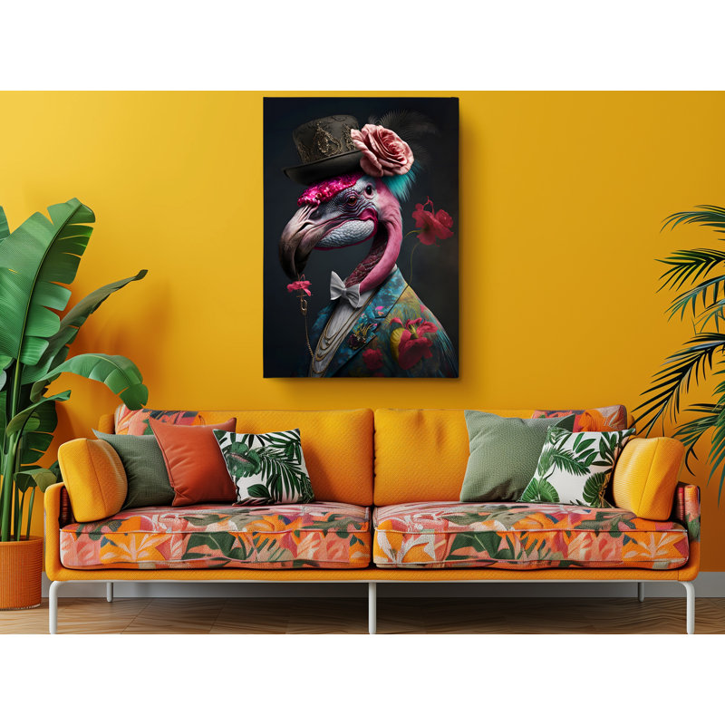 " Elegant Flamingo ", 30" H x 20" W x 1" D