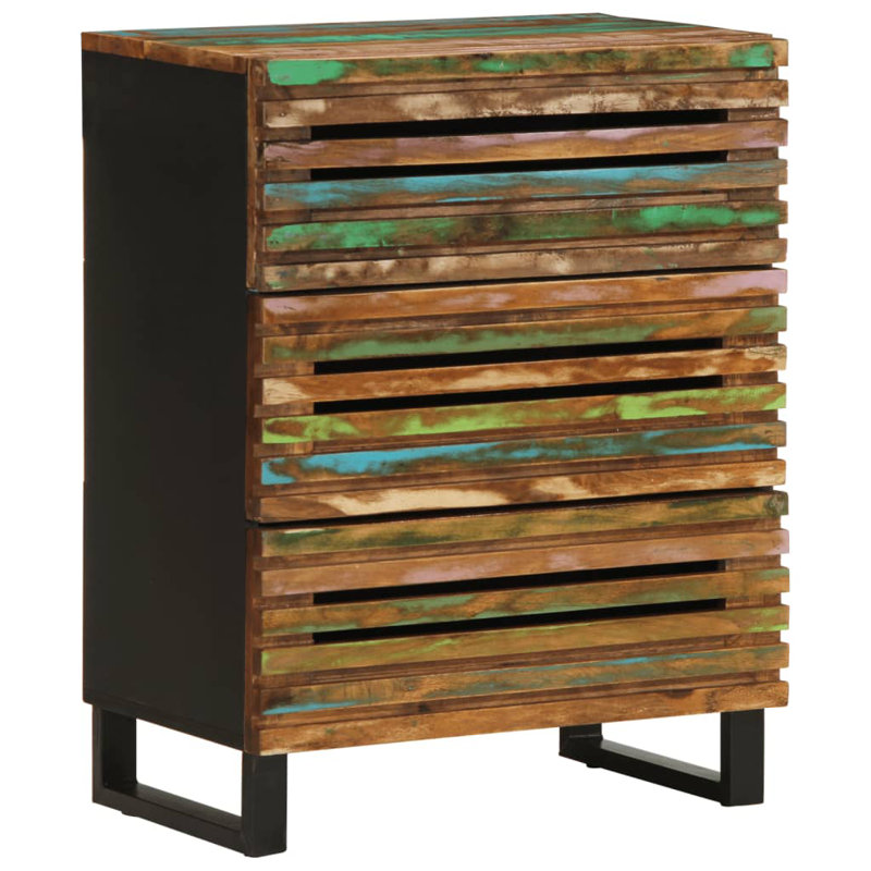 Briseis 60cm W 3 - Drawer Chest of Drawers, Brown, white and pink