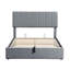  Full Size Upholstered Platform Bed with Hydraulic Lift Storage, Modern Linen Fabric Bed Frame, Grey-657763611