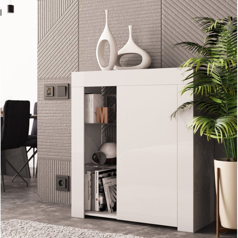 Camargue 85cm Sideboard, White, Not Inclued