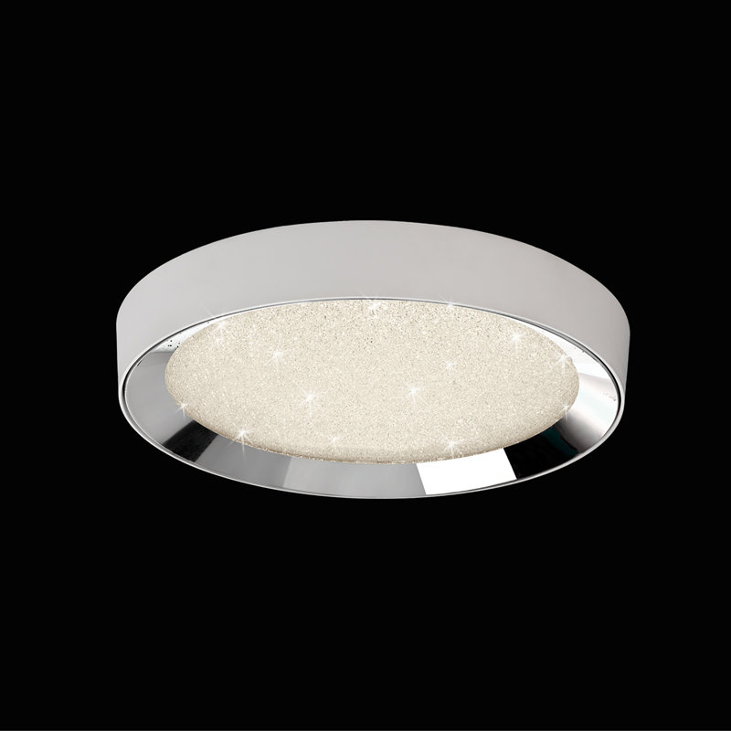 Male Acrylic LED Flush Mount, 8.2cm H x 50cm W x 50cm D