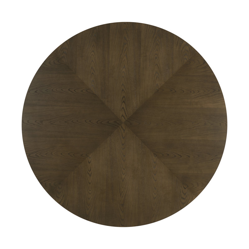 Ash Round Solid Wood Dining Table, Earth