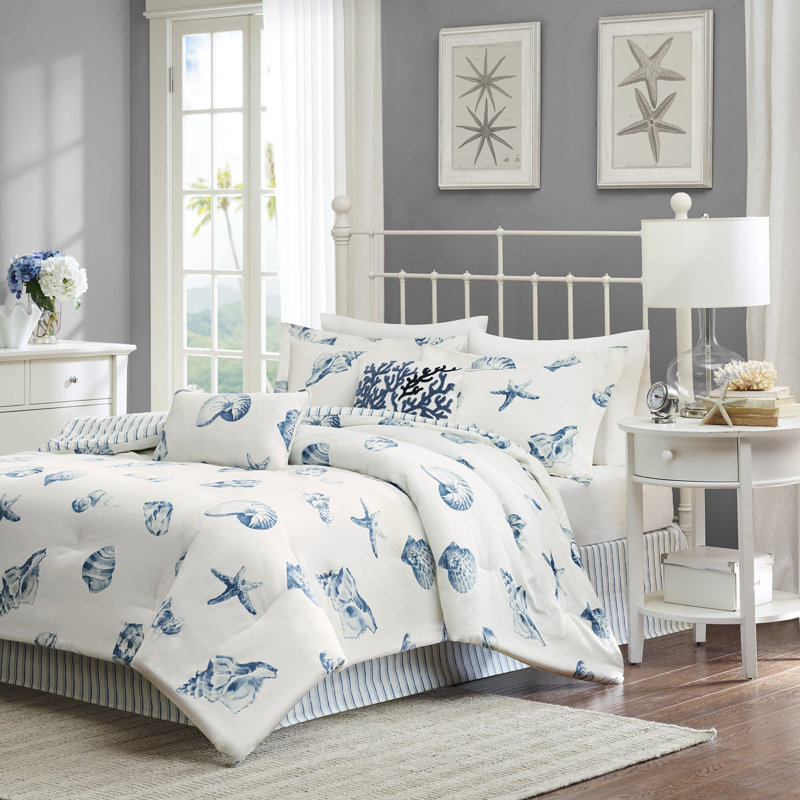 Beach House Comforter Set, Queen Comforter + 3 Additional Pieces