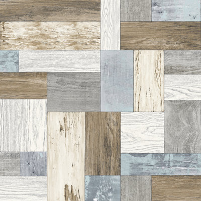 Dorantes Distressed Wood 10.06m x 52.07cm Semi-Gloss Paste the Wall Wallpaper Roll