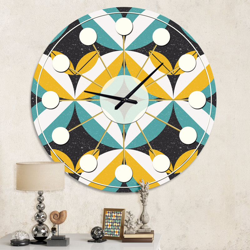 Horloge murale rétro Mid-Century, Moyenne