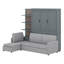 Lit escamotable mural avec canapé et tablettes Murphy-108195640