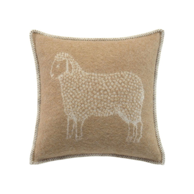 Sheep Wool Cushion Cover, Brown