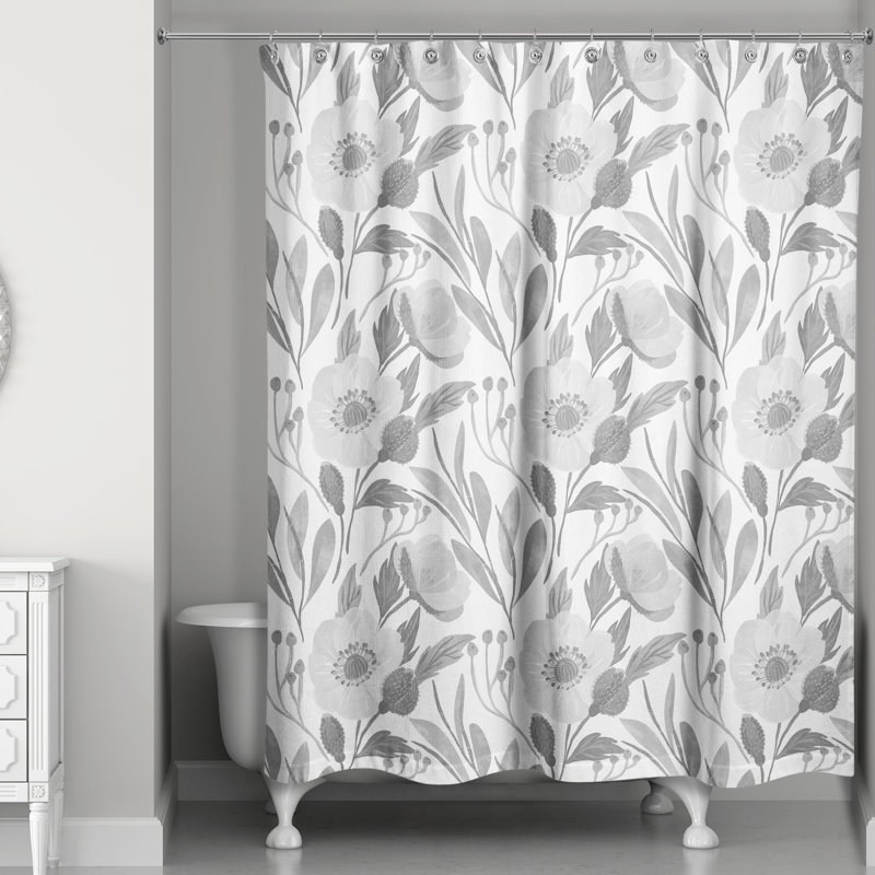 Rideau de douche simple floral Gonesse