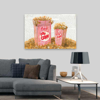 Popcorn And Baseball Contemporary Art