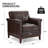 Genuine Leather Upholstered Accent Armchair-254838025