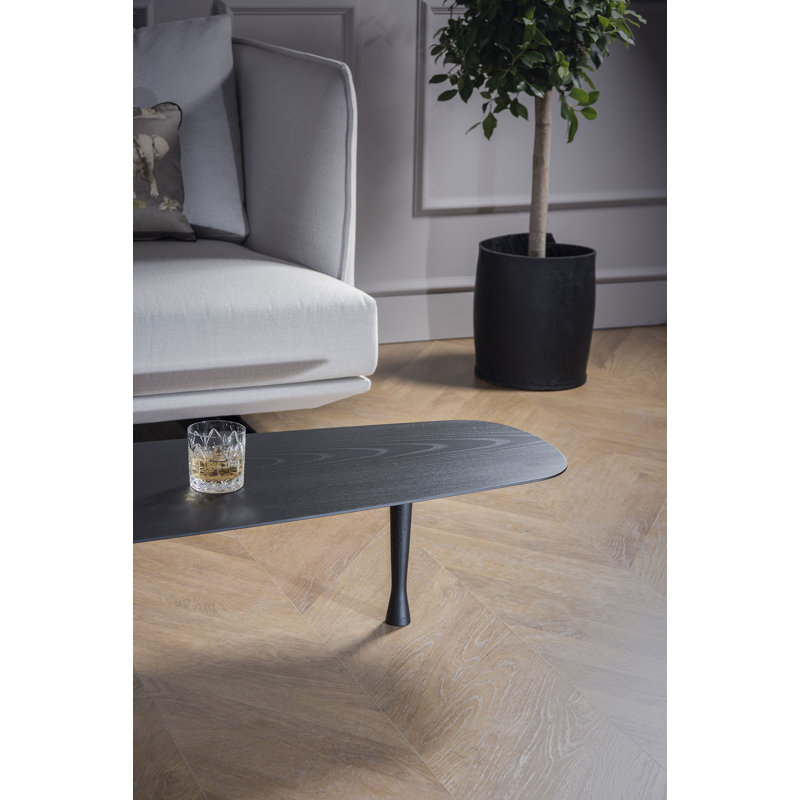 Unica Solid Wood Coffee Table, Black