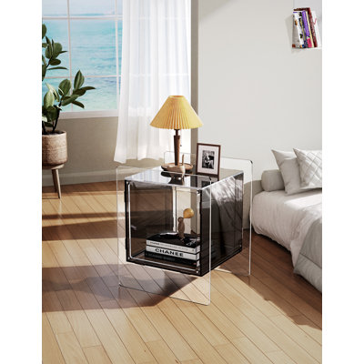 Samuelsson Acrylic Side Table, Nightstand Bedside Table