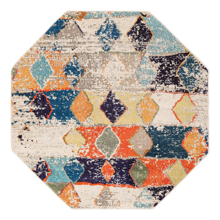Washable Abstract Indoor Rug
