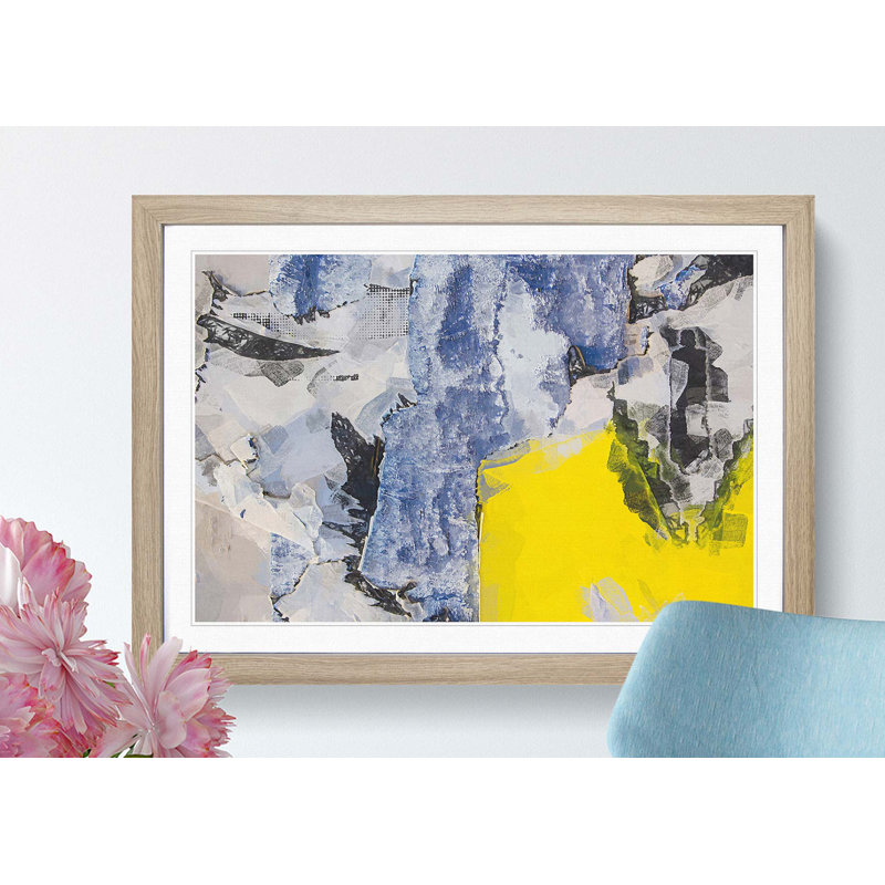 Looking for Something in Abstract - Picture Frame Graphic Art Print, 50cm H x 76cm W x 2cm D, Oak