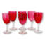English Cranberry Wine Glasses