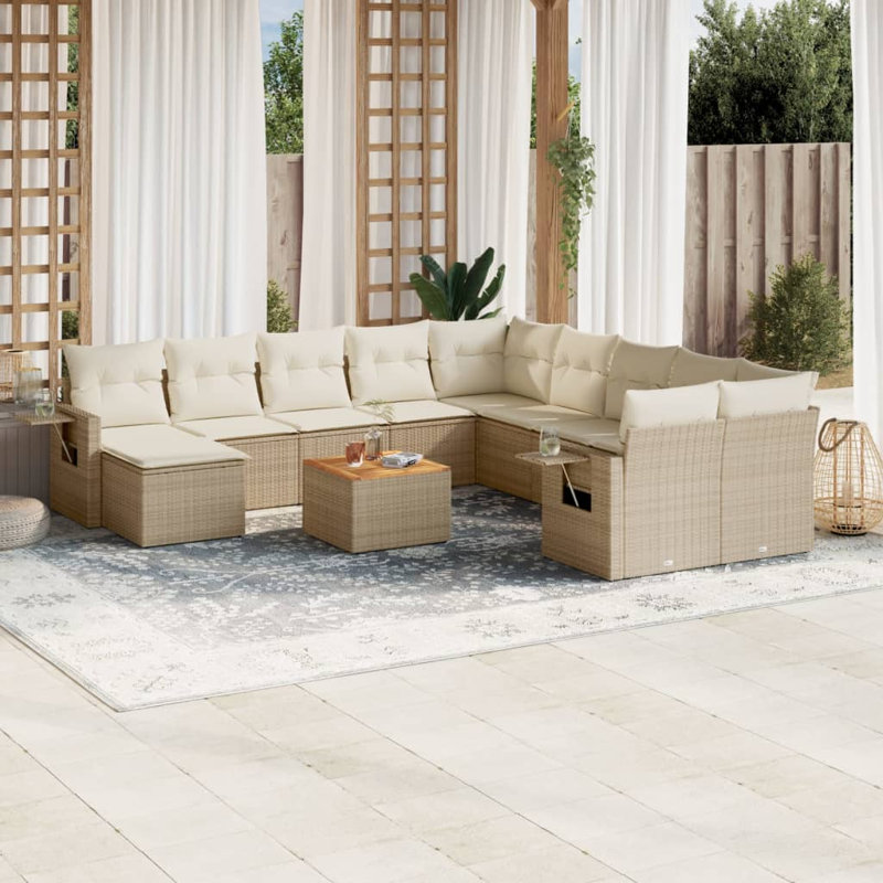 Ensemble de canapé de jardin Vidaxl beige