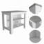 Îlot de cuisine, quatre pieds, trois tablettes-129455644