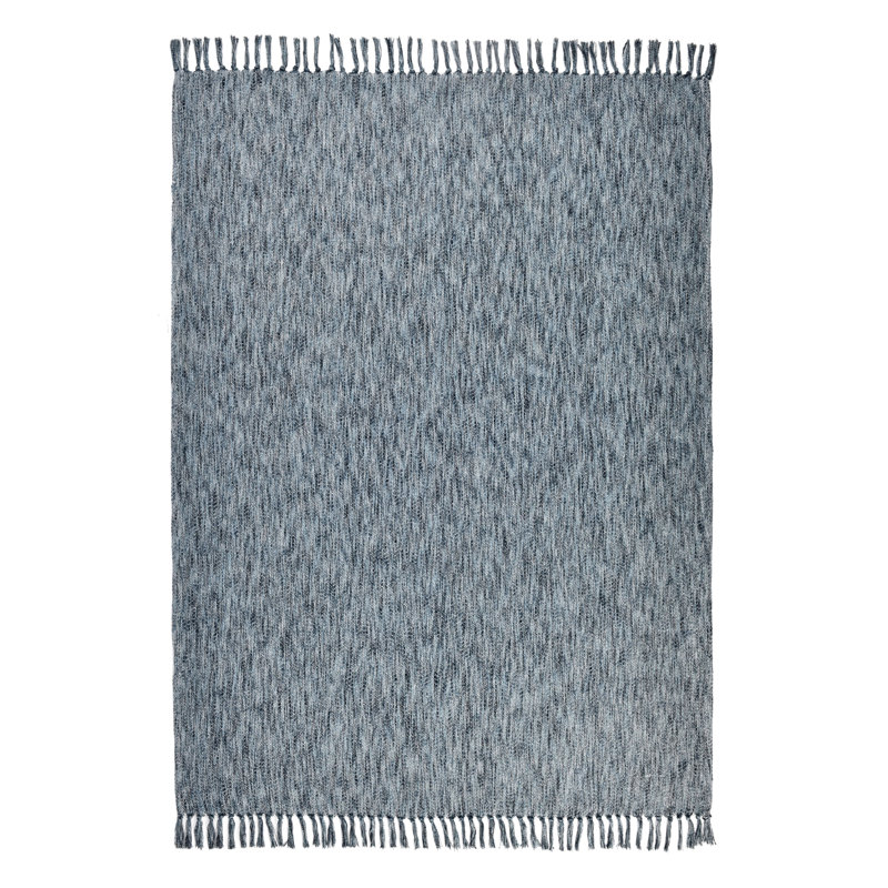 Sharma Hand Woven Throw Blanket, Blue