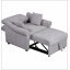 Fauteuil convertible en chenille avec dossier réglable, chaise longue multifonctionnelle pour le salon et les invités, gris-612442634
