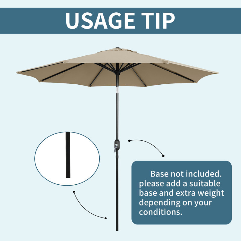 Parasol en porte-à-faux 9 pi, Beige