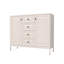 Buffet de rangement 40,16 po, armoire d'appoint autoportante avec 4 tiroirs et 2 portes, console ajustable pour le salon, la cuisine, le vestibule, le couloir et la salle de lavage (beige)