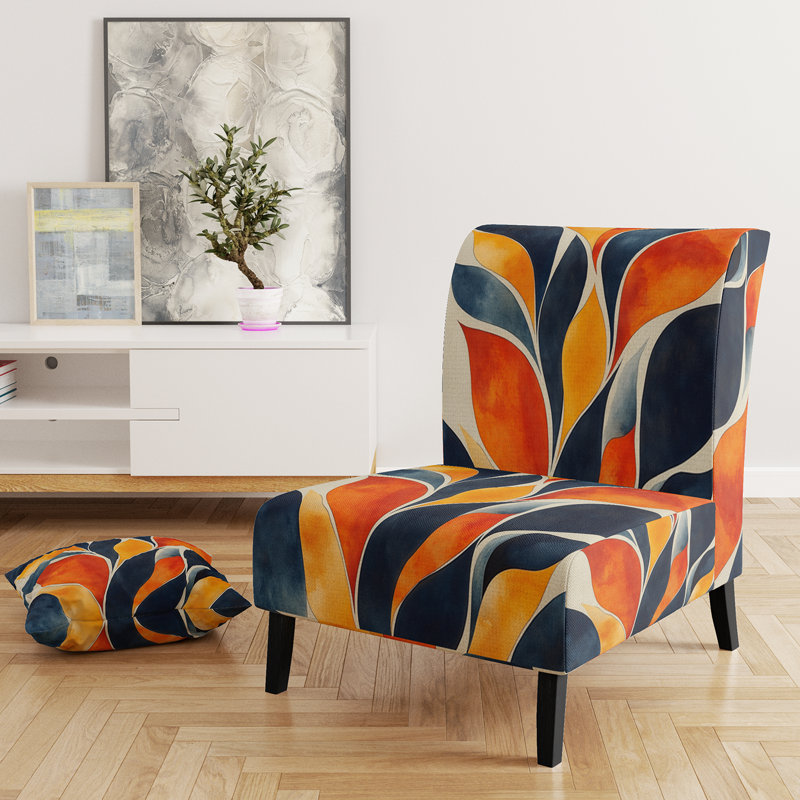 Fauteuil de chambre Abstract Midcentury, Slipper Armless