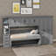 Lit escamotable simple avec bureau, lit mural pliable en bois multifonctionnel avec garde-robe, tiroirs et unités de rangement-1316512050