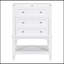 Meuble-lavabo 24 po avec lavabo, armoire de rangement avec tiroir et tablette ouverte, cadre en bois massif