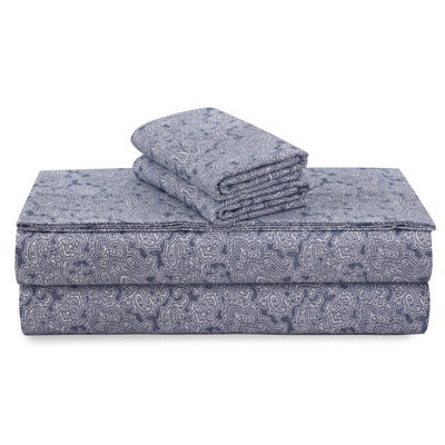Flannel Paisley Sheet Set