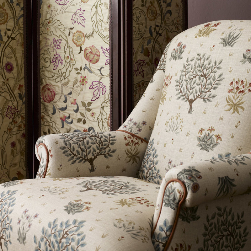 Orchard Fabric, Bayleaf/Rose